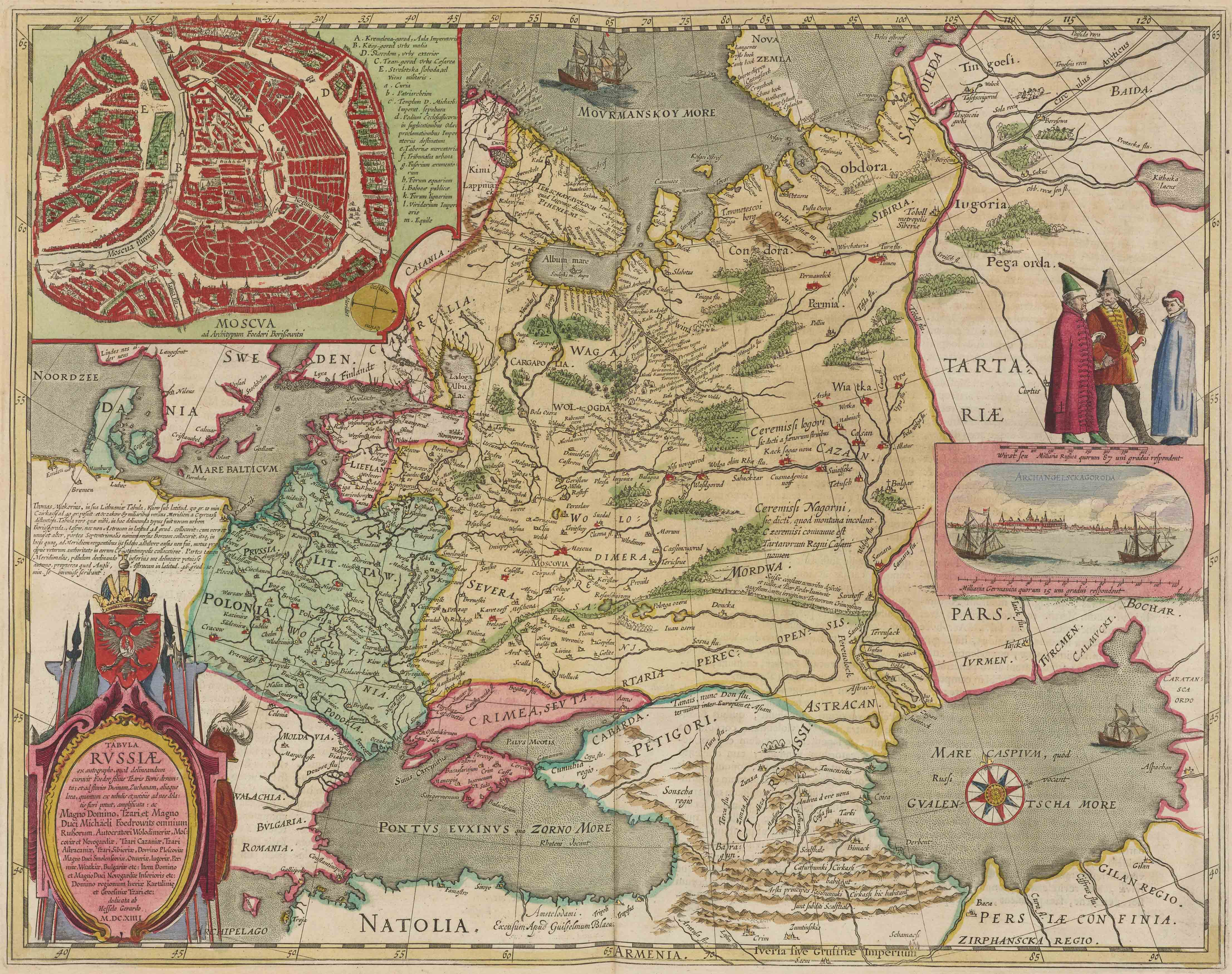 Карта Гесселя Герритса 1613 г.