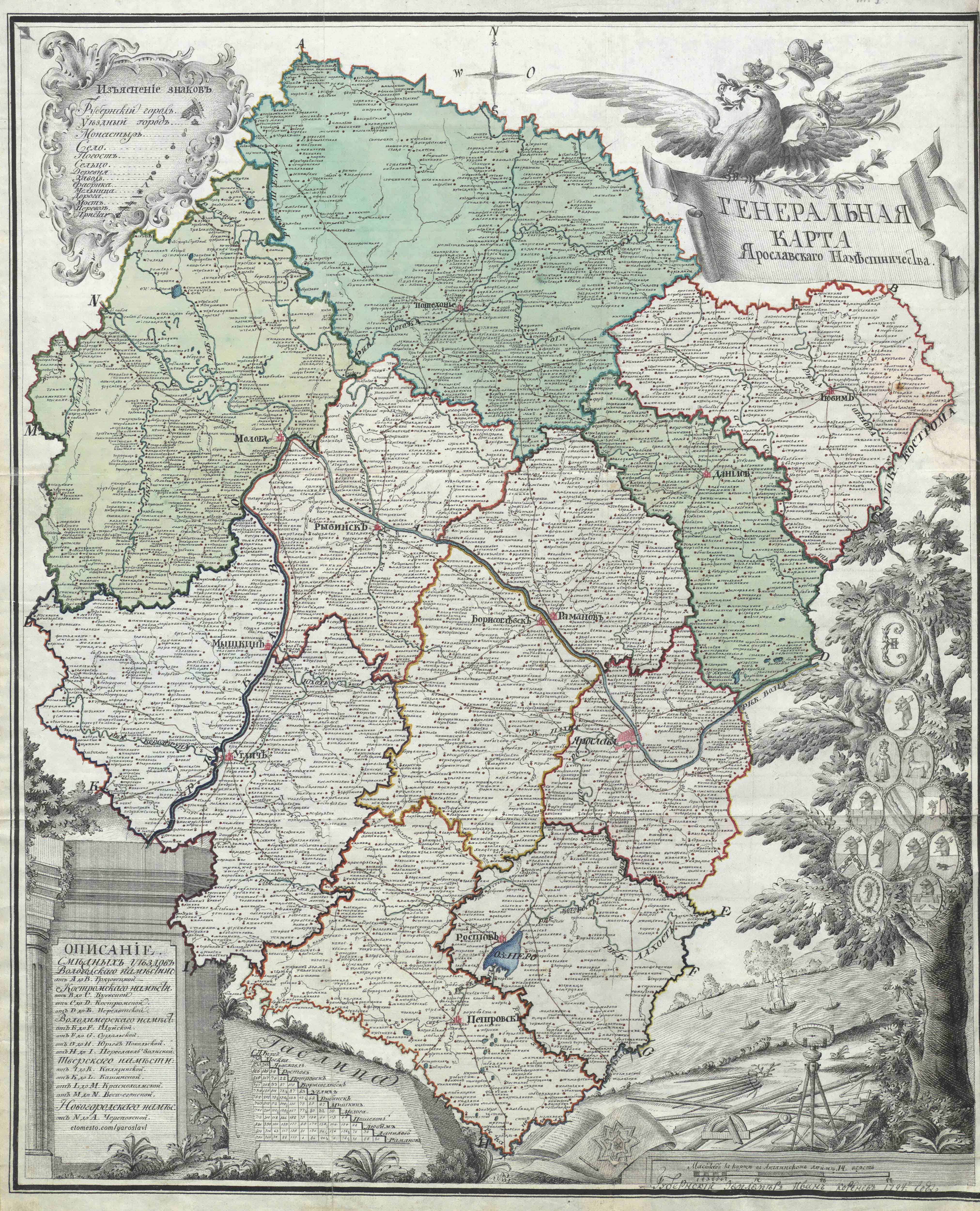 _Карта Ярославского наместничества 1794 года